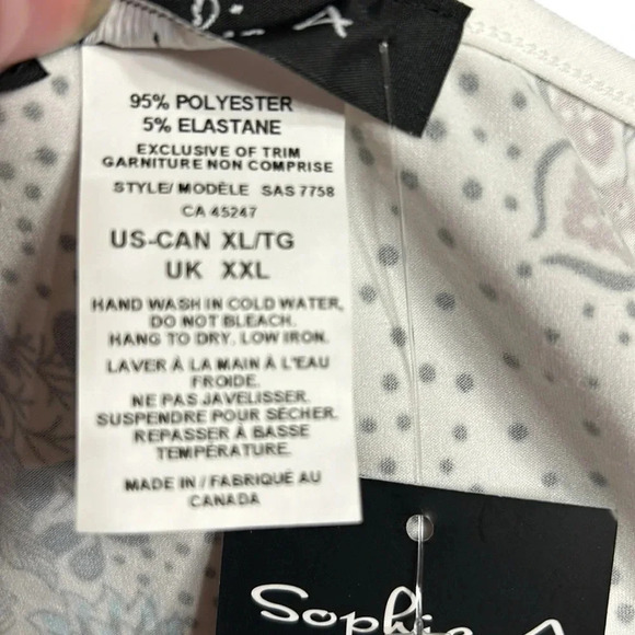 Sophie A.,Blouse,women XL. White,floral,lagenlook,office,cottagecore,travel,NWT, - Picture 6 of 14